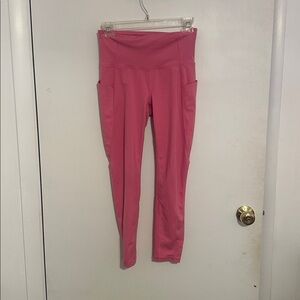 Xersion High-Waisted 7/8 Pink Leggings